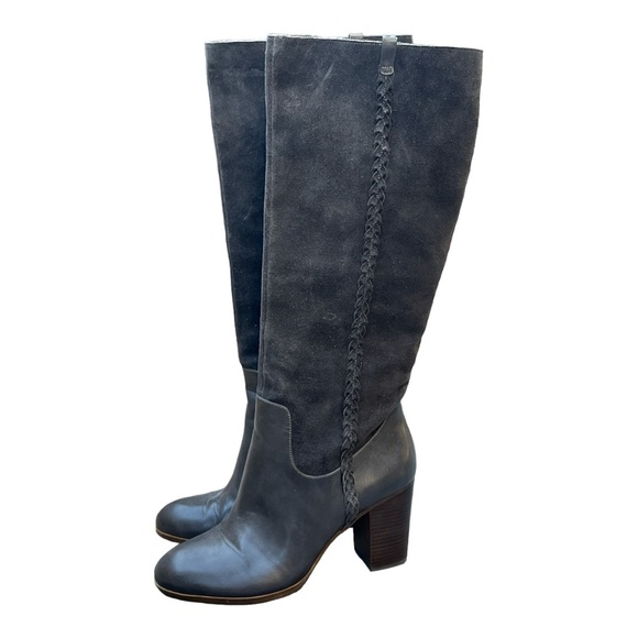 Nordstrom Brown Leather and SuedeTall Boot Size 10M - Picture 4 of 5